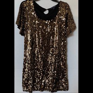 Gold Sequin Dress